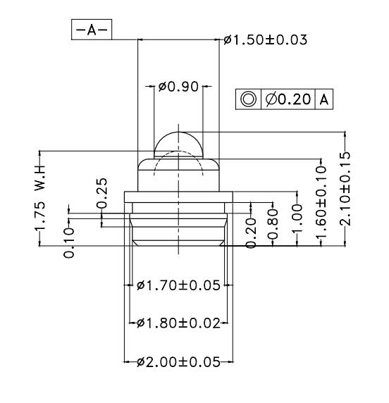 直径1.5*高度2.1mm Pogo pin FP152118-1