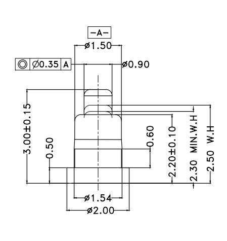 Φ1.5*H3.0mm Pogo pin FP153025-1