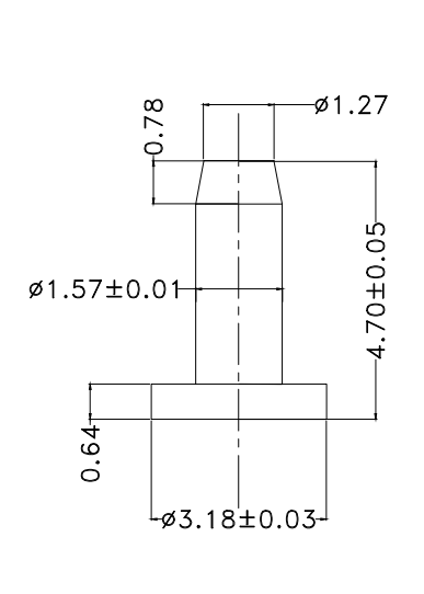 Φ1.57*H4.7mm Solid pin SXP163247-1