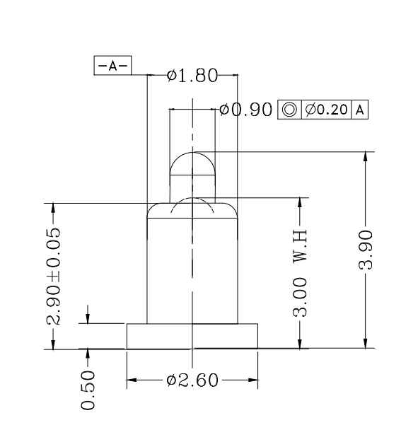 Φ1.8*H3.9mm Pogo pin FP183930-1