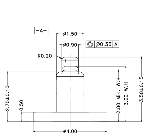 Φ1.5*H3.5mm Pogo pin FP153530-1