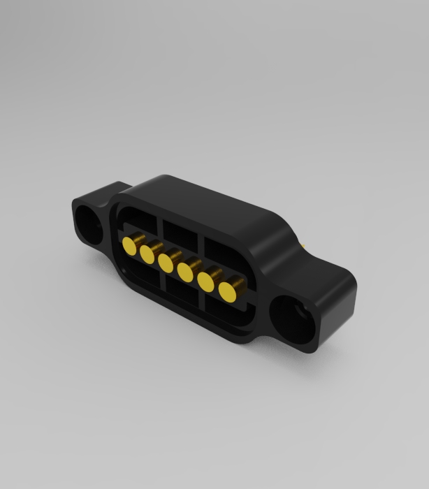 6P 2.54mm pitch solder cup solid pin connector Height=11.6mm