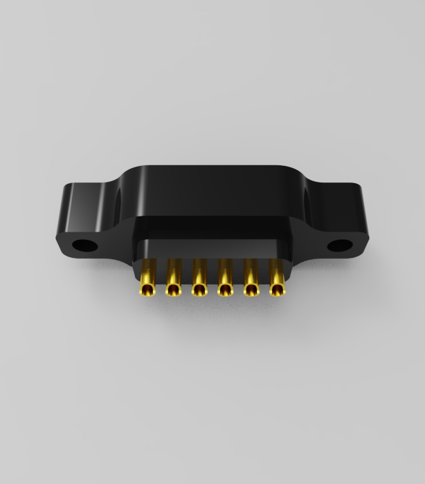 6P 2.54mm pitch solder cup solid pin connector Height=11.6mm