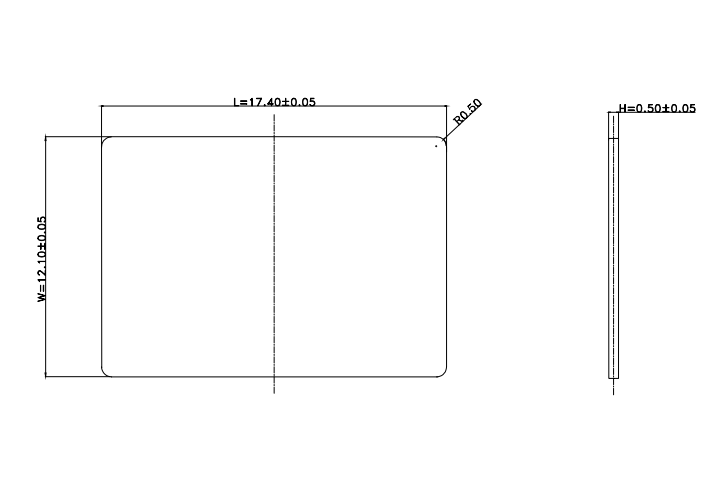 solid pin 17.4*12.1*0.5mm SXP171205-1
