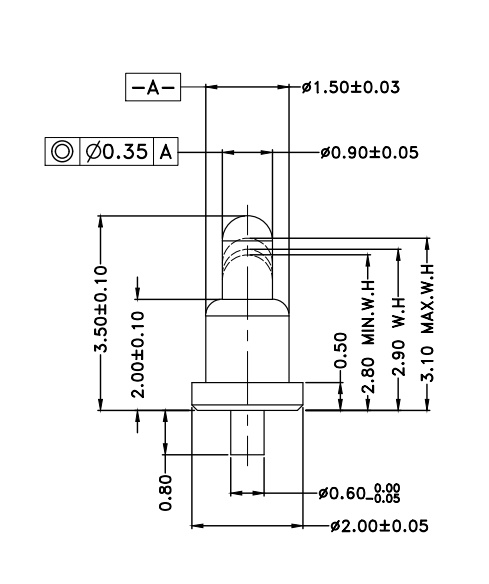Φ1.5*H3.5mm Pogo pin DP154337-1