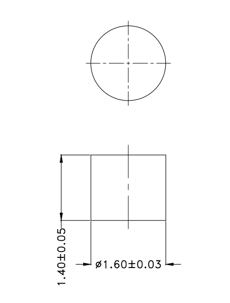 Φ1.6*H1.4mm Solid pin SXP161401-1