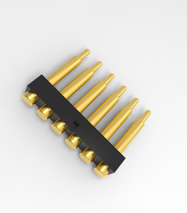 6P 2.54mm pitch pogo pin connector Height=12.5mm