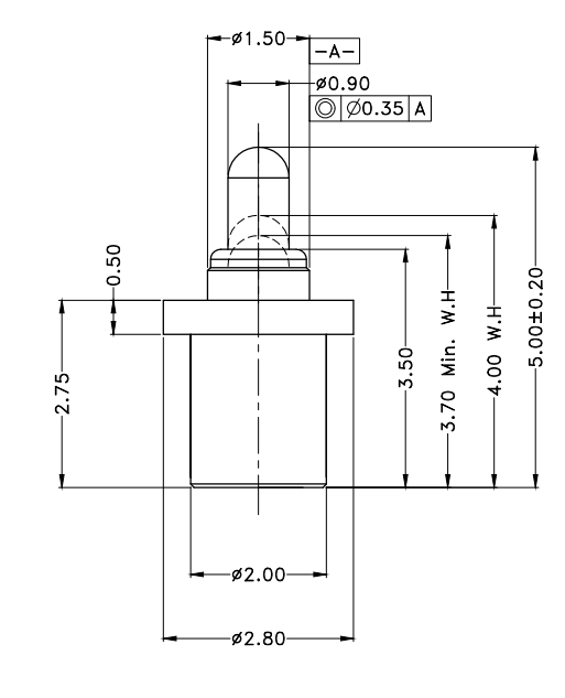 Φ1.5*H5.0mm Pogo pin G011001-1