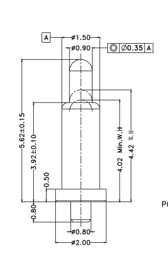 Φ1.5*H5.62mm Pogo pin DP155644-1
