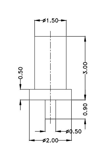 Φ1.5*H3.9mm Solid pin SXP153901-1