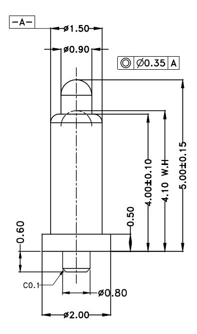 Φ1.5*H5.0mm Pogo pin DP155045-1