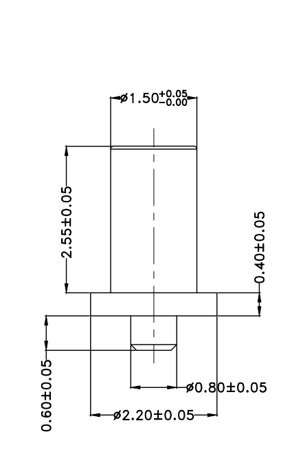 Φ1.5*H2.95mm Solid pin SXP153001-1