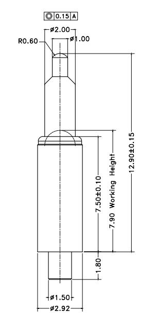 Φ2.92*H12.9mm Pogo pin G081013-1