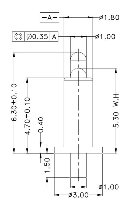 Φ1.5*H6.3mm Pogo pin DP156353-1