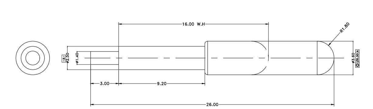Φ3.6*H23.0mm Pogo pin DP362316-1