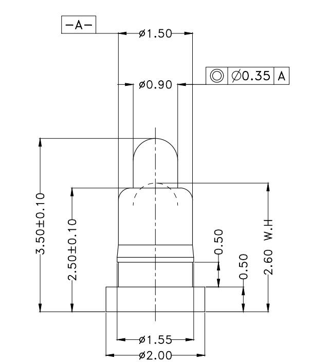 Φ1.5*H3.5mm Pogo pin FP153526-1