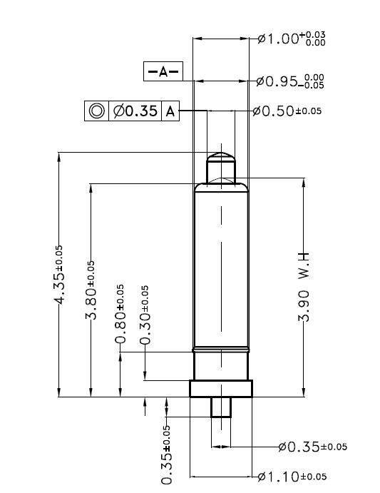 Φ0.95*H4.35mm Pogo pin DP094339-1