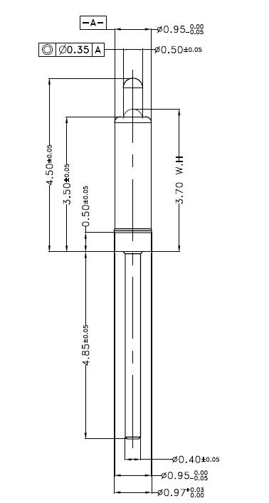 Φ0.95*H4.5mm Pogo pin DP094537-1