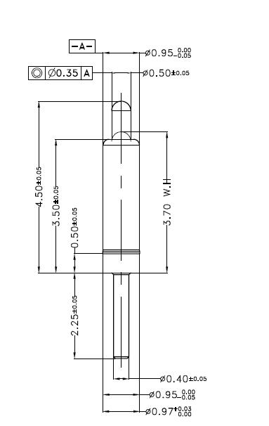 Φ0.95*H4.5mm Pogo pin DP094537-1S