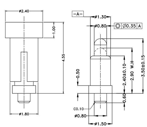 Φ1.3*H3.5mm Pogo pin DP133529-1