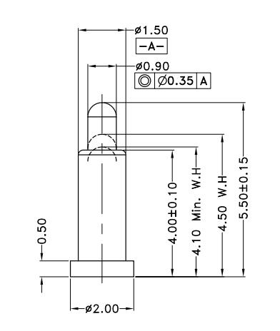 Φ1.5*H5.5mm Pogo pin G011002-1