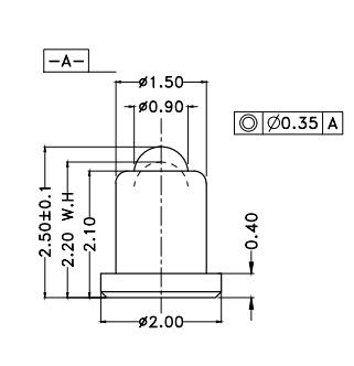 Φ1.5*H2.5mm Pogo pin G061010-1